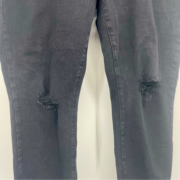 Judy Blue Black Beauty Slim Fit Jeans - Size 14W - Released Hem Rolled - Black - Picture 4 of 15